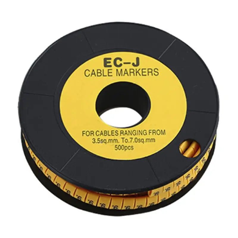 Cable markers, 500 pcs/roll, yellow