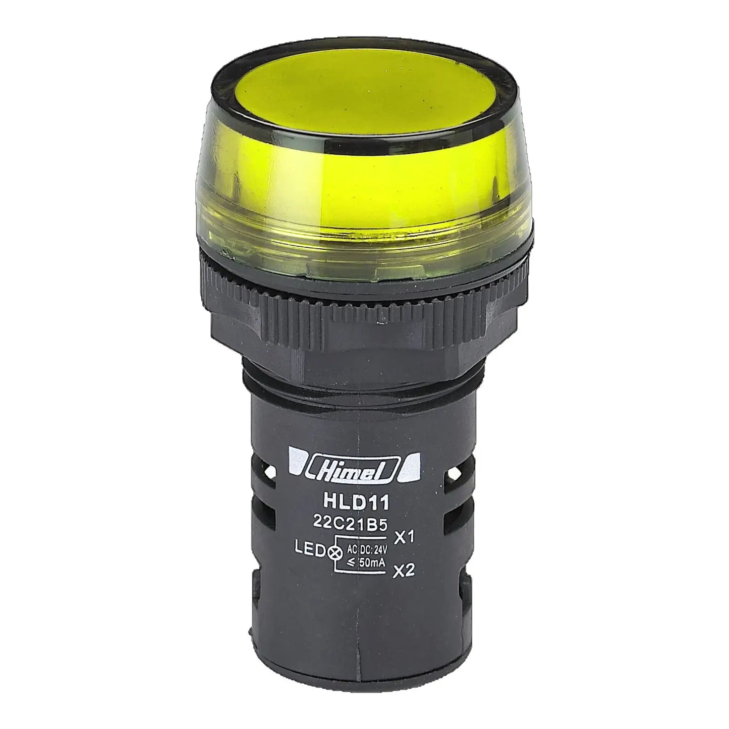 مؤشر هيميل HLD12 LED يعمل بتيار متردد 240 فولت، لون أصفر