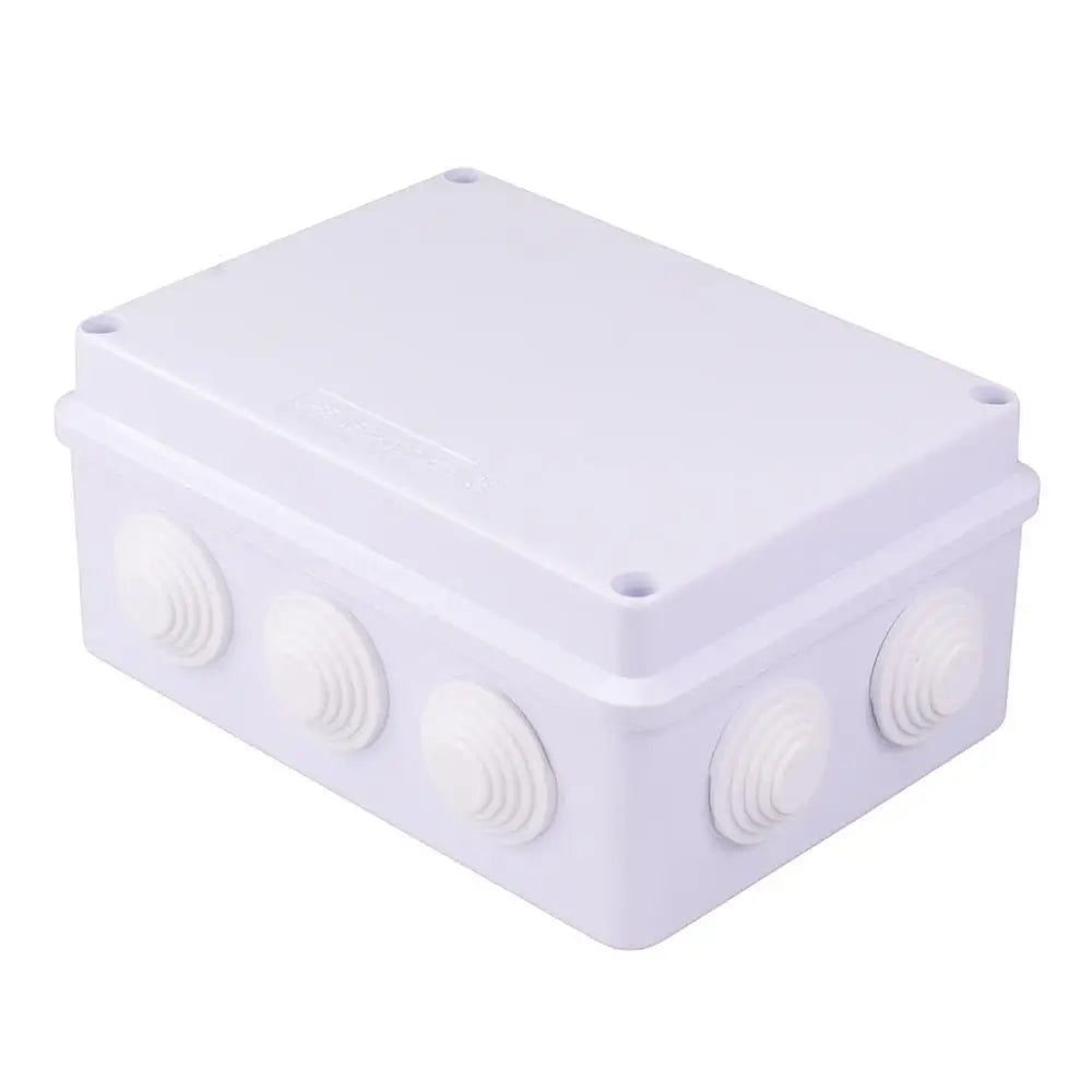 Sunolyte Plastic Electrical Junction Box, 150 x 110 x 70 mm, with Sleeves, IP65 Waterproof and Dustproof